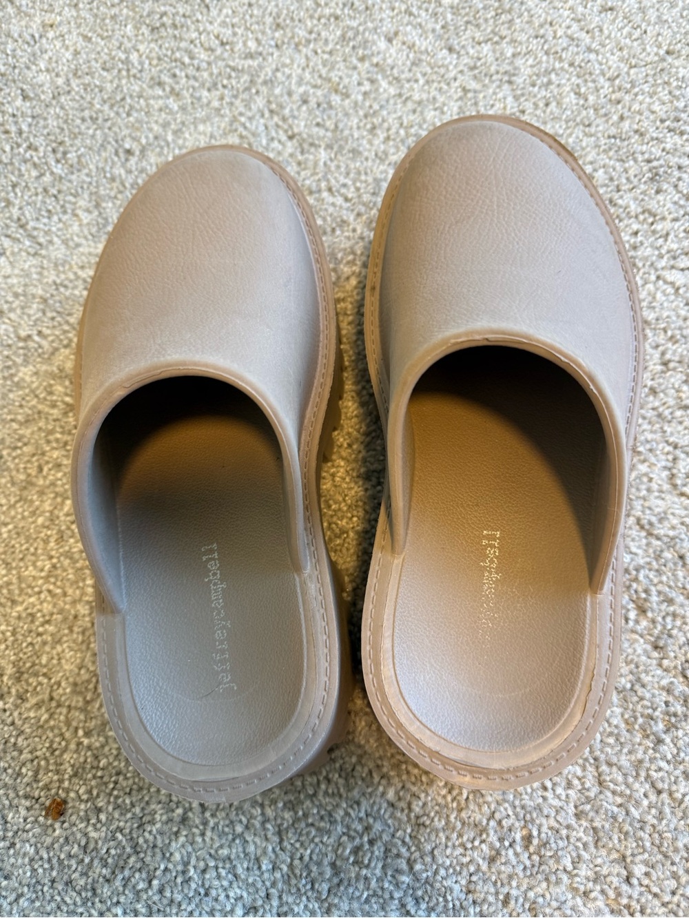 Jeffrey Campbell Chunky Platform Mule Clogs in Tan - Picture 4 of 4